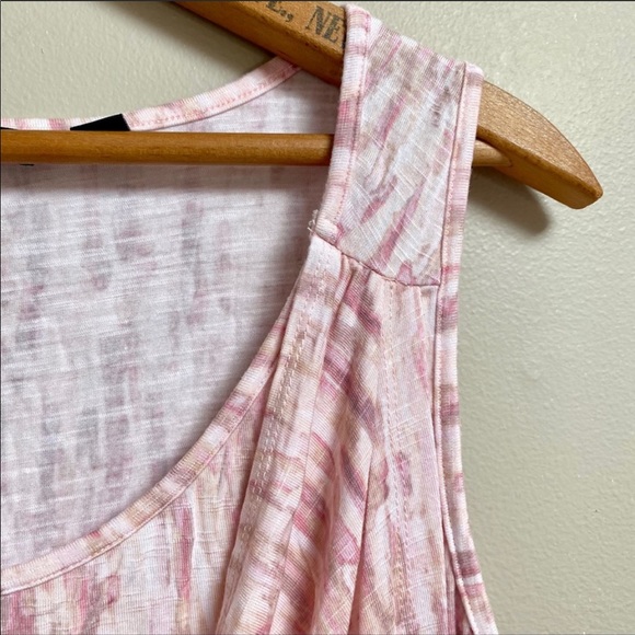 H by Halston watercolor print pink flowy top - Picture 5 of 8